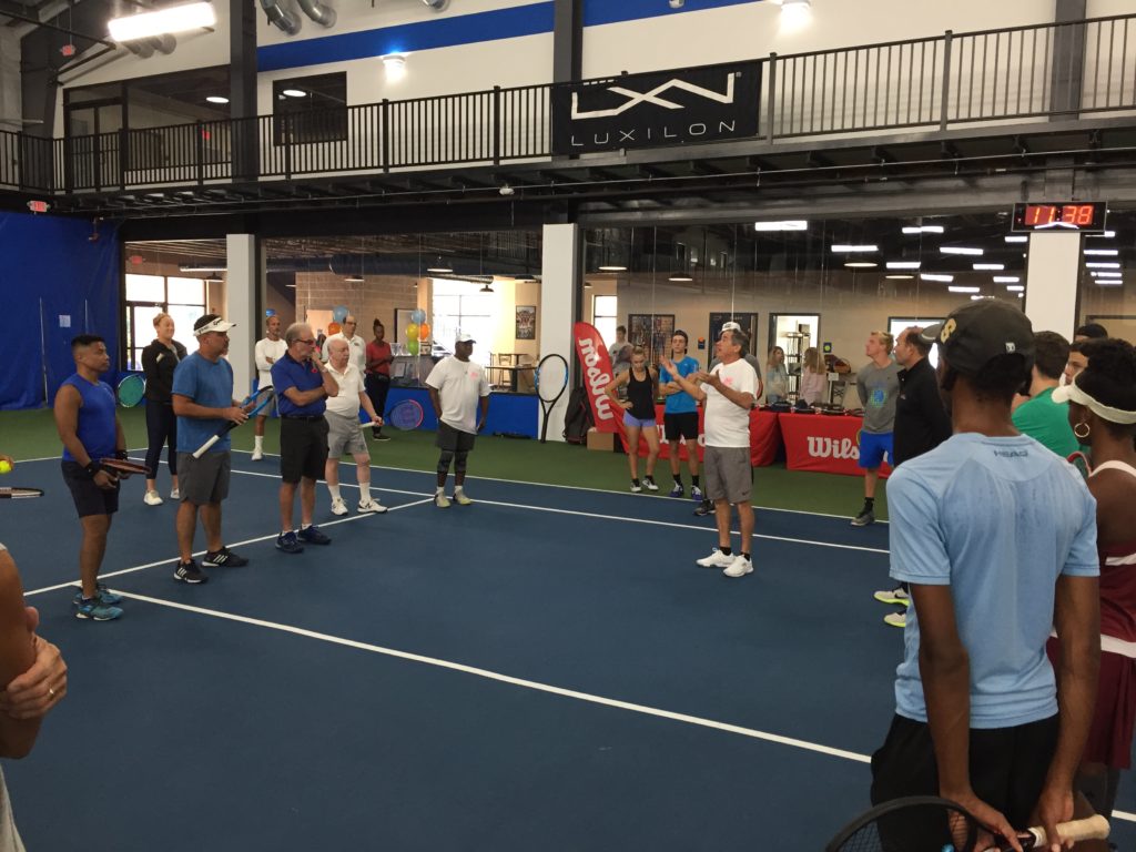 Tom and Sean introduced the group to our Wilson reps, pros, and staff.